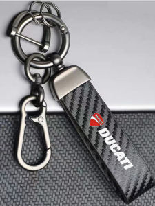 Aluminum Alloy Leather Motorcycle Keychain Link Chain Anti-Lost Modification Ducati Motorcycle Accessories Key Holder