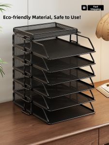 evesigar | Multifunctional Desk Organizer Filing Shelving Unit Book Stand
