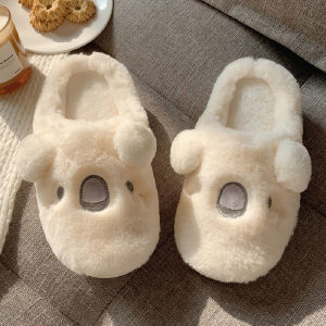 Dép Cotton Mùa Đông Chống Trượt Đế Mềm Dễ Thương Cho Trẻ Em Và Người Lớn Dùng Trong Nhà Dép Lót Lông Cừu Thoải Mái