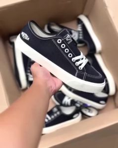 Sepatu Ventela Alpha Black White - Black Natural Casual Pria Wanita