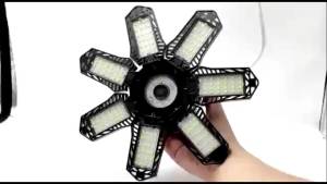 Deformable Panels LED Garage Light Screw-into E26/E27 Bulb(Not Included)Ceiling Lamp for Warehouse Workshop Industrial Fixture