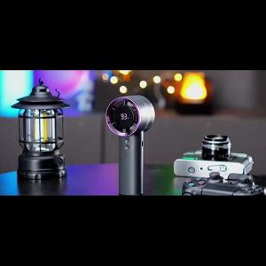 Quạt cầm tay tua bin mini 100 tốc độ thay đổi quạt cầm tay màn hình kỹ thuật số thông minh di động và thời lượng pin dài