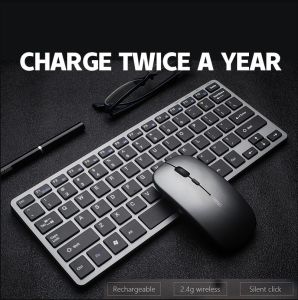 Bluetooth 5.0 & 2.4G Wireless Bluetooth Keyboard and Mouse Set for Laptop keyboard for Macbook/ipad Android Phone