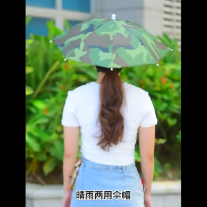 VINTLOOK ร่มหมวกลายการ์ตูนกันฝนร่มตกปลาหมวกแบบร่มหมวกกันแดดร่มป้องกันการระบายอากาศที่เงาดวงอาทิตย์ขนาดเส้นผ่าศูนย์กลาง69ซม. ส่งเชือกลม(ขนาดใหญ่)