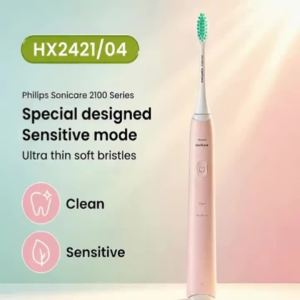 Philips | Philips HX2421 Electric Toothbrush 2-mode 2-minute Timer Waterproof and Rechargeable Oral Cleaning Gift for Valentines Day