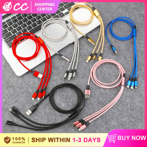 3 In 1 USB Charging Cable Multi Charging Port Fast Charger Cord for Type C/Android/iphone Multiple Phone Cable