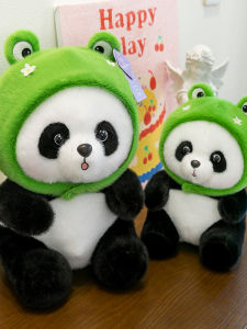 QIAOSHANG | Fun Frog Hat Panda Plush Toy Travel Souvenir
