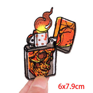 Hot Horror Skull/Punk Patch Embroidered Patches Iron On Patches Embroidery Love Heart Rose Skull Patches For Clothing Sew DIY