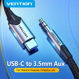 Vention | Vention USB C to 3.5mm Type C to Aux Headphone 3.5 Jack Adapter Audio Cable for Huawei P40 nova7 Xiaomi Mi 6 9 10 Pro Oneplus 7