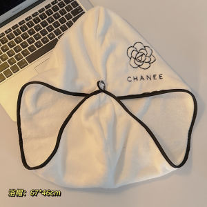 Fancy Camellia Hair-Drying Cap Female Super Water-Absorbing and Quick-Drying Student Shower Cap Adult Shampoo Coral Fleece Headcloth