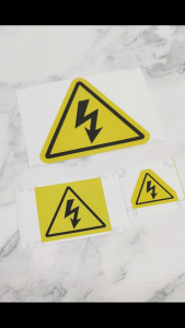 Warning Stickers Danger Electric Shock Waterproof Warning Sign Safety Label Notice Warning Stickers