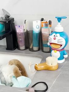 Bathroom Shelf Rack Toilet Storage Organizer No Drilling Wall Mounted Stainless Steel Shower Shampoo Rak Bilik Mandi