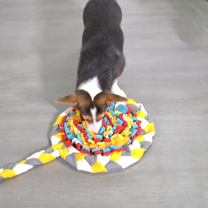 Dog Snuffle Mat – Stress Relief & Training Scent Pad Enrichment Toy for Puppies Slow Feeding Puzzle Toy for Dogs Treat Dispensing Interactive Puppy educational stress relief toy food leakage training mat essential for big dogs and puppies to play with