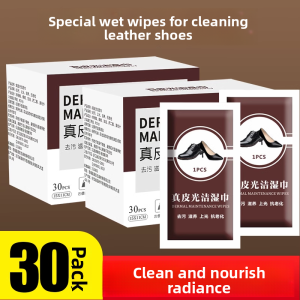 MONLEYTA | German Shoe Cleaning Wet Wipes Leather Shoe Special Disposable Care Maintenance Wipes Cleaning Cloth Universal Manliata X0711152657