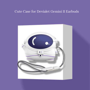 เคสซิลิโคนสำหรับ Devialet Gemini II หูฟัง True Wireless พร้อมสายคล้องป้องกันแบบบางอุปกรณ์เสริมหูฟังสำหรับ Devialet Gemini 2