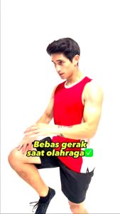 Sleeveless Olahraga Pria Running Training Jogging Baju Tank Top Singlet Sport Polos Merah Dry Fit Kaos Tanpa Lengan
