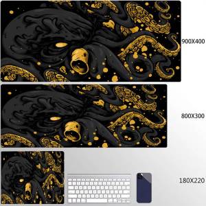Bandai | XXL Black and White Dragon Anime Mouse Pad Large Keyboard Lockrand Desktop Game Mat Rubber Non-slip Carpet Convenient Washable