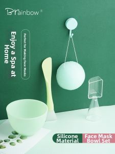 Brainbow | Face Mask Mixing Bowl and Application Brush DIY Soft Mask Beauty Salon Tools