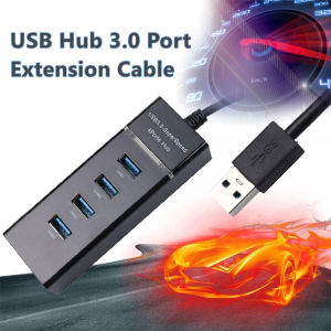 USB Hub 3.0 Port Extension Cable High Speed 4 Port Multi Splitter USB Adapter Plug Socket External Expander Cable For Desktop PC Laptop