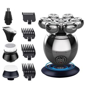 Máy cạo râu điện 7D nổi cắt đầu cơ sở sạc di động người đàn ông râu tông đơ Clipper sọ cạo râu không thấm nước