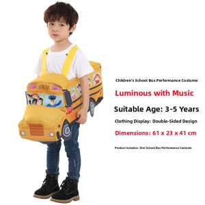 Creative Halloween Costume Childrens Stage Outfit Race Car School Bus Train Clothes Performance Nursery Show Costume