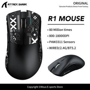 ATTACK SHARK | R1 ATTACK SHARK Lightweight Wireless Gaming Mouse 18000DPI 400IPS 40G Acceleration 6-Level DPI Adjustable Ergonomic Design