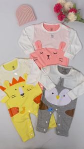 Sleepsuit Motif Animal/  Sleepsuit Baju Bayi Motif Laki Laki Perempuan