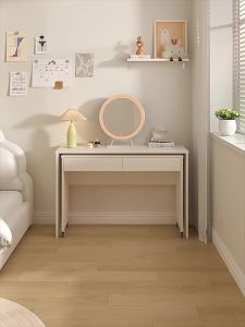 QIANGXIANG | Cream Corner Multipurpose Desk 58L