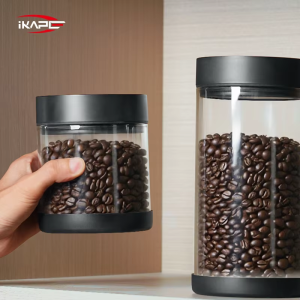 IKAPE Coffee Beans Vacuum Sealed Tank With  Electric Digital DisplayCoffee Beans ContainerHome Kitchen Accessories