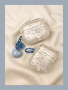 Cute Cartoon Blue Star Cat Airpods4 Protective Case Wireless Bluetooth Apple pro Earphone Shell Soft TPU Second Generation