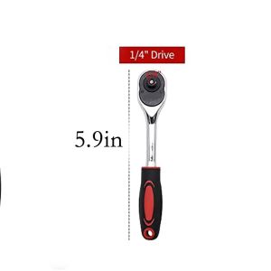 Drive Ratchet Wrench Professional Heavy Duty Ratchet Set Quick-release Reversible Premium Chrome Vanadium Steel Construction