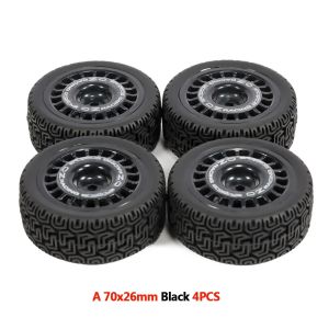 CARJPMX 12mm Glued Rubber Tire On Road Tyre Wheels for RC Rally Racing Car TT-01 TT-02 XV-01 PTG2 DF-03 TA06 HPI Upgrades Parts