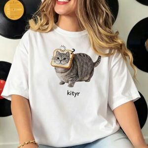 Sanrio | Funny Cat Meme Graphic Print T-shirts Women Men Summer Fashion Casual Streetwear Tops Oversize O-Neck Short Sleeve T-shirts