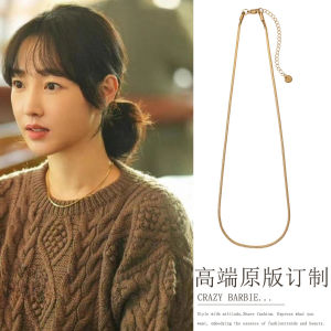 Elegant Simple Fashion Snake Bone Necklace for Women New 2025 Sweater Chain High End Versatile Alloy Jewelry Accessory