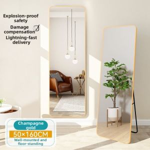 Minimalist and Stylish Full-Length Mirror Round Edges for Home Use