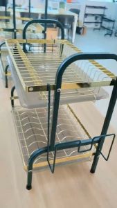 Stainless steel bowl rack bowl waist rack draining plate rack plate rack kitchen rack cutlery storage dish rack simple bowl rack