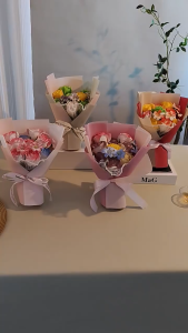 BHQ Doll Bouquet Flower Artificial Flower Doll Rose Birthday Graduation Wedding Valentines Day Gift