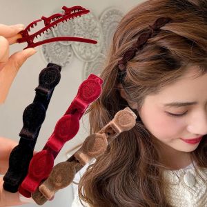 3Pcs Flocking Braided Hair Clip Side Bangs Clip Duckbill Hairpin Girls Bangs Clip Hair Accessories