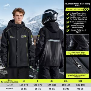 QUANYAN | Rain Storm Protection Motorcycle Raincoat Set