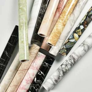 Thick Waterproof Pvc Imitation Marble Pattern Stickers Modern Vinyl Self Adhesive Wallpaper Renovation Of Furniture Stove Top
