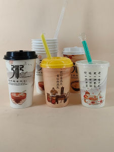 Disposable Paper Cups for Commercial Use Nutritious Porridge Cups Portable Breakfast Soup Cups with Lids Tableware Supplies
