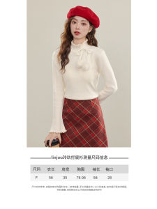 ชุดเดรสยาวแขนกุดลายสก็อตสีแดง กระโปรงทรงเอเอวสูง ผ้าโพลีเอสเตอร์ ฤดูใบไม้ร่วง/ฤดูหนาว ชุดเดรสลำลองสำหรับผู้หญิง