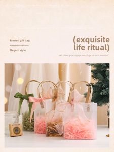 Transparent Gift Bag Handheld Birthday Christmas New Year Childrens Small Gift Packaging Premium Feeling Empty Box Wedding Supplies