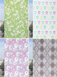 Transparent Opaque Self-Adhesive Frosted Glass Sticker Waterproof Thickened Bathroom Bathroom Window Sticker Minimalist Window Flower