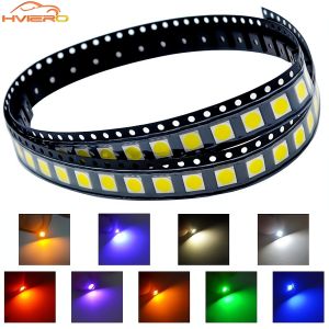 10/100X 5050 White Red Blue Pink RGB Smd Smt 60mA 3V 3-chips 10-12lm 6000-6500k Led Plcc-6 Bright Lamp Bulb Light Emitting Diode