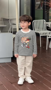 Quần áo dài tay cho bé trai tổng hợp đồ bộ dài tay thu đông bộ thun cotton 1 đến 7 tuổi BERNIE