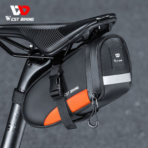 WEST BIKING Túi Gắn Xe Đạp Túi yên xe đạp phản quang phía sau seatpost Túi 1.2L đi xe đạp túi sau đuôi xe phát hành nhanh chóng túi dụng cụ có thể treo đèn hậu