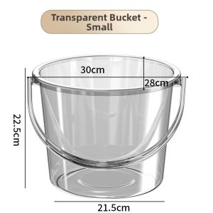 TONGGUMO | Transparent Handled Thickened Plastic Storage Bucket With Lid
