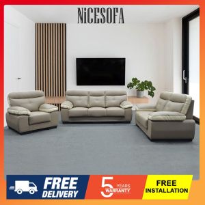 Delivery in West Malaysia Only]Cerlia 123 Sofa Set Can Choose Leather or Water Resistance Fabric] Nabucco 3604porary A)