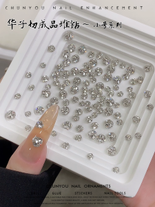 Flashy Small Size Nail Decoration with High Quality Diamond Stacks Cut Beautiful Nails Chinese Brand Spring Orange Long Lasting Comfortable Glossy Nail Art Tools